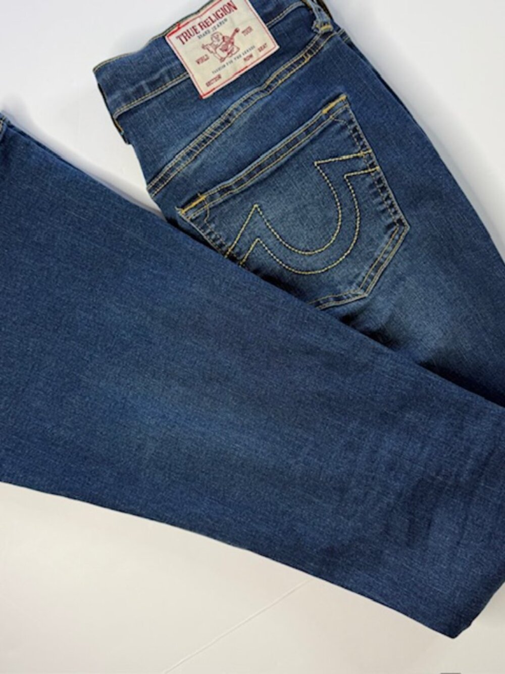Retro True Religion Jeans Women's 28 Blue Denim Charlie High Rise Flare Leg